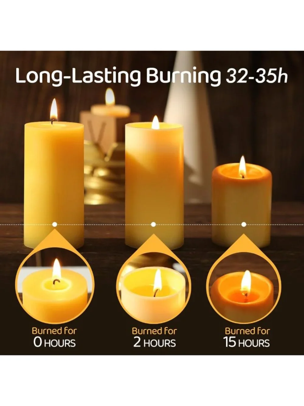 12 Pack Natural Beeswax Pillar Candles - Non-Toxic, 2x4 Inch Eco-Friendly Decor